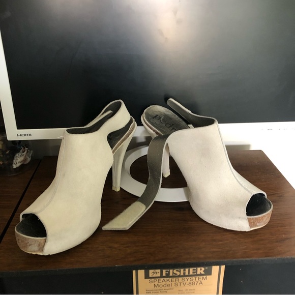 Pedro Garcia Off-white Natural Suede Beige Sandals sz 40 8.5-9 - Picture 2 of 8